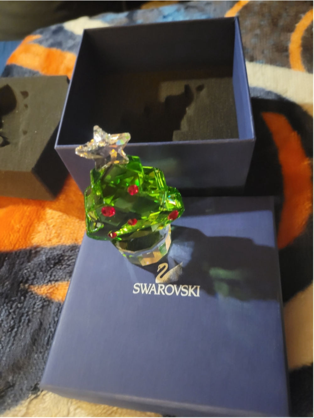 Swarovski Green Crystal Felix Christmas Tree Figurine